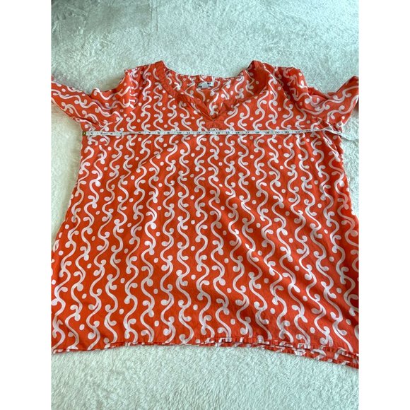 Old Navy Womens Shirt Top Tunic Size XXL Orange Boho Peasant Lightweight Cotton - Picture 7 of 14